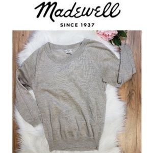 MADEWELL X WALLACE CREW NECK WOOL SWEATER w/ LUREX